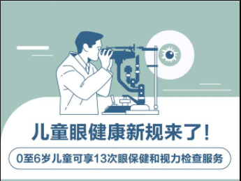 兒童眼健康新規(guī)來了！0至6歲兒童可享13次眼保健和視力檢查服務(wù)